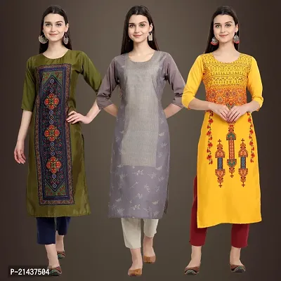 Fancy Crepe Kurtis for Women Pack Of 3