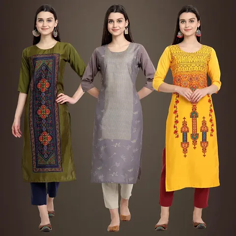 Fancy Crepe Kurtis for Women Pack Of 3