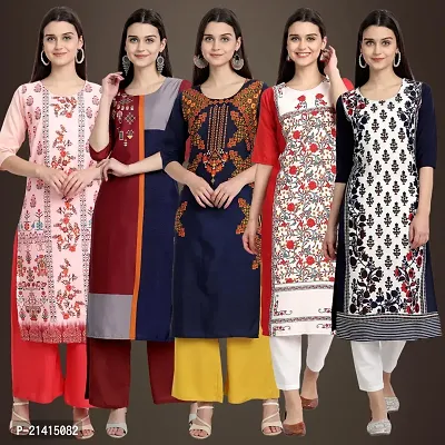 Fancy Crepe Kurtis For Women Pack Of 5