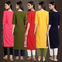 Fancy Crepe Kurtis For Women Pack Of 5-thumb1