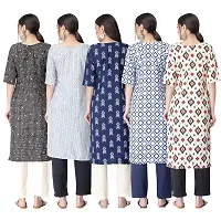 New Crepe Printed Kurtis Combo For Women Pack Of 5-thumb1