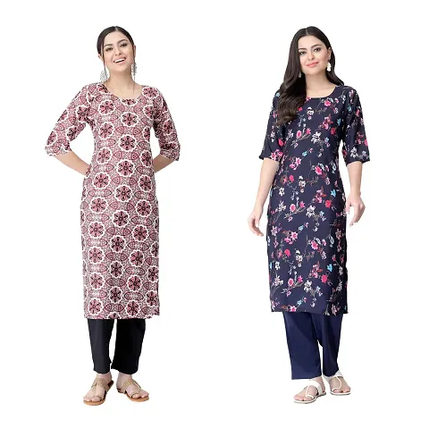 Classic Crepe Kurtis For Women Combo Pack Of 2