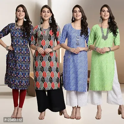 Fancy Crepe Kurtis for Women Pack Of 4