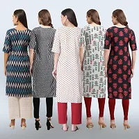 Women Stylish Crepe Printed Staright Kurta-thumb1