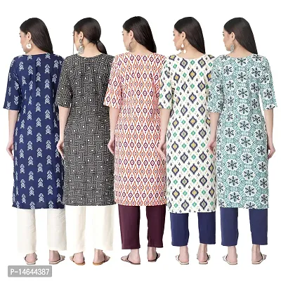 New Crepe Printed Kurtis Combo For Women Pack Of 5-thumb2