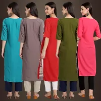 Fancy Crepe Kurtis For Women Pack Of 5-thumb1