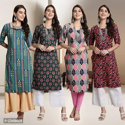 Fancy Crepe Kurtis for Women Pack Of 4-thumb0