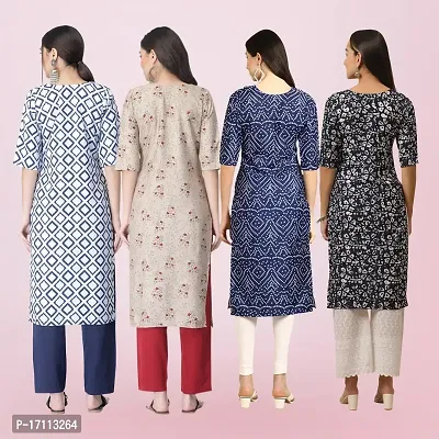 Women Stylish Crepe Printed Straight Kurta-thumb2