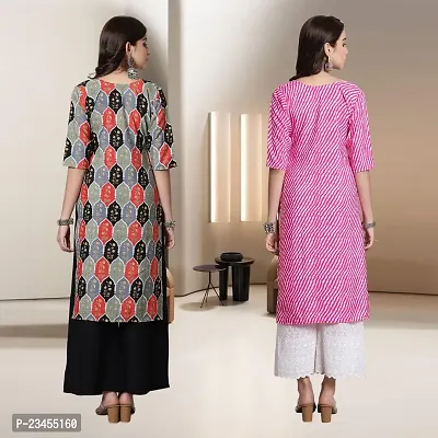 Fancy Rayon Kurtis For Women Pack Of 2-thumb2