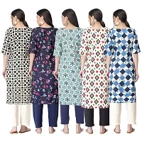 New Crepe Printed Kurtis Combo For Women Pack Of 5-thumb1