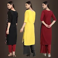 Fancy Crepe Kurtis for Women Pack Of 3-thumb1