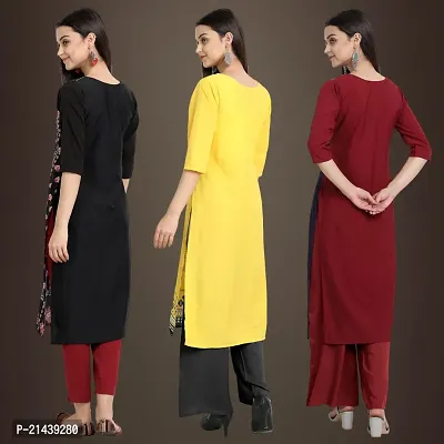 Fancy Crepe Kurtis for Women Pack Of 3-thumb2