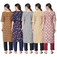 New Crepe Printed Kurtis Combo For Women Pack Of 5-thumb1