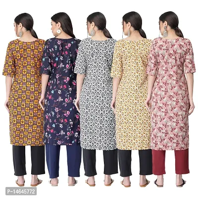 New Crepe Printed Kurtis Combo For Women Pack Of 5-thumb2