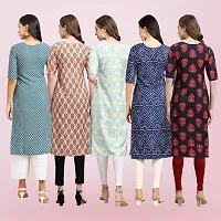 Women Stylish Crepe Printed Straight Kurta-thumb1