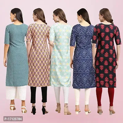 Women Stylish Crepe Printed Straight Kurta-thumb2