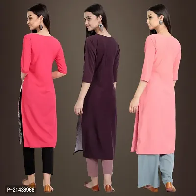 Fancy Crepe Kurtis for Women Pack Of 3-thumb2