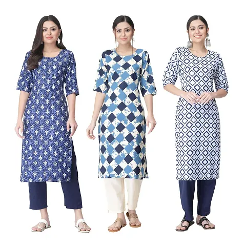 Classic Crepe Kurtis For Women Combo Pack Of 3