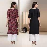 Fancy Rayon Kurtis For Women Pack Of 2-thumb1