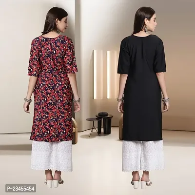 Fancy Rayon Kurtis For Women Pack Of 2-thumb2