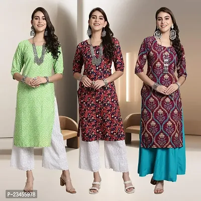 Fancy Rayon Kurtis For Women Pack Of 3