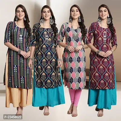 Fancy Crepe Kurtis for Women Pack Of 4