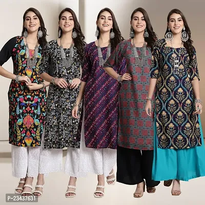 Fancy Crepe Kurtis For Women Pack Of 5