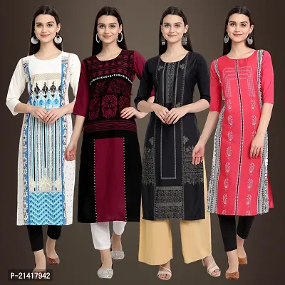 Fancy Crepe Kurtis for Women Pack Of 4-thumb0