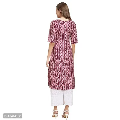 Women Crepe Digital Printed Straight Kurti Pack of 6-thumb2