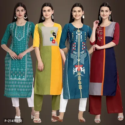 Fancy Crepe Kurtis for Women Pack Of 4-thumb0