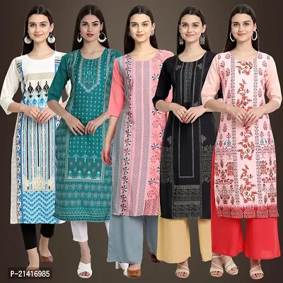 Fancy Crepe Kurtis For Women Pack Of 5