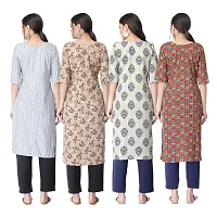 New Crepe Combo Printed Kurtis For Women Pack Of 4-thumb1