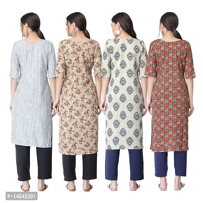 New Crepe Combo Printed Kurtis For Women Pack Of 4-thumb2