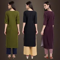 Fancy Crepe Kurtis for Women Pack Of 3-thumb1