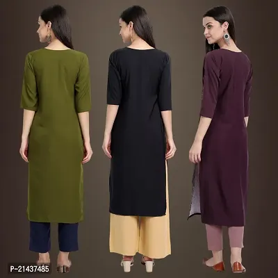 Fancy Crepe Kurtis for Women Pack Of 3-thumb2