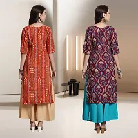 Fancy Rayon Kurtis For Women Pack Of 2-thumb1