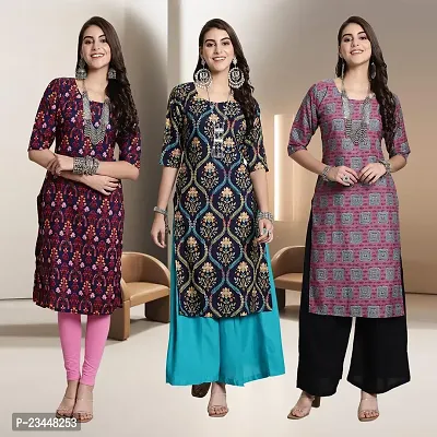 Fancy Rayon Kurtis For Women Pack Of 3