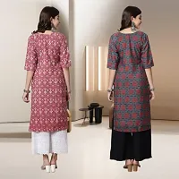 Fancy Rayon Kurtis For Women Pack Of 2-thumb1