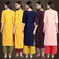 Fancy Crepe Kurtis For Women Pack Of 5-thumb1