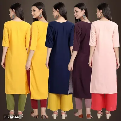 Fancy Crepe Kurtis For Women Pack Of 5-thumb2