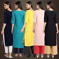 Fancy Crepe Kurtis For Women Pack Of 5-thumb1