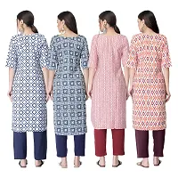 New Crepe Combo Printed Kurtis For Women Pack Of 4-thumb1