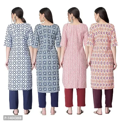 New Crepe Combo Printed Kurtis For Women Pack Of 4-thumb2