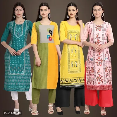 Fancy Crepe Kurtis for Women Pack Of 4-thumb0