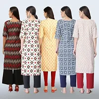 Women Stylish Crepe Printed Staright Kurta-thumb1