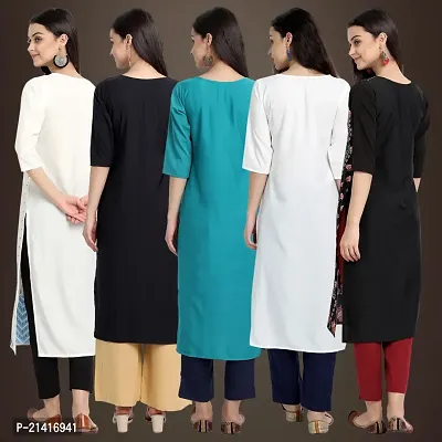 Fancy Crepe Kurtis For Women Pack Of 5-thumb2