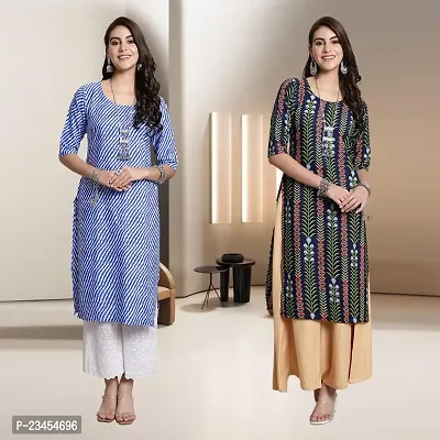 Fancy Rayon Kurtis For Women Pack Of 2