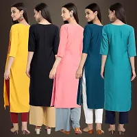 Fancy Crepe Kurtis For Women Pack Of 5-thumb1