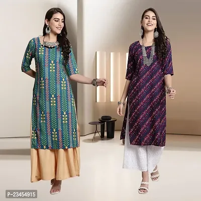 Fancy Rayon Kurtis For Women Pack Of 2