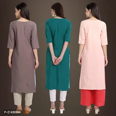 Fancy Crepe Kurtis for Women Pack Of 3-thumb2